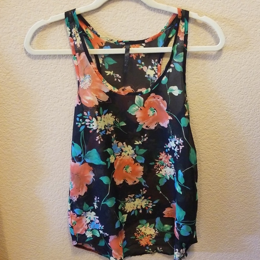 Sleeveless transparent shirt